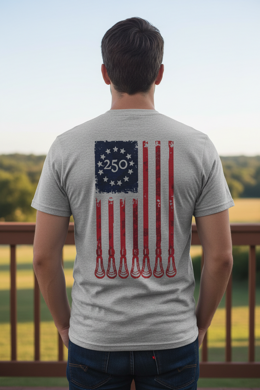 America's 250th Birthday Lacrosse V-Neck Tee - DT1350SU250