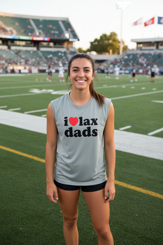 Lacrosse I Love Lax Mom/Dad Adult Sleeveless - ST352IHRTLAX