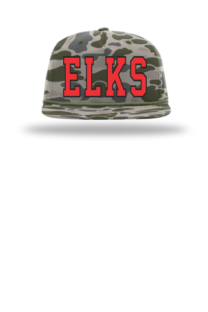 Camo Gramps Elks Cap - 258PGRAMPSELKSTEXT