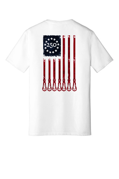 America's 250th Birthday Lacrosse V-Neck Tee - DT1350SU250