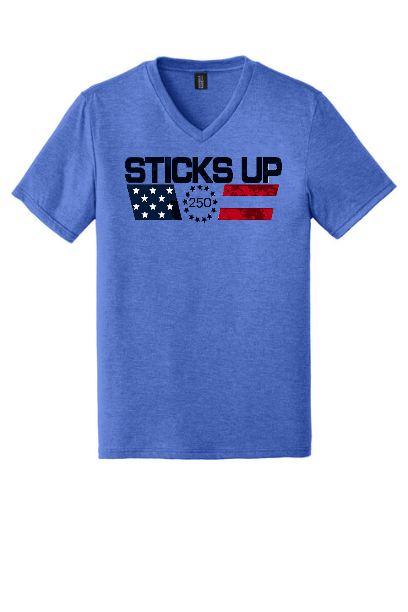 America's 250th Birthday Lacrosse V-Neck Tee - DT1350SU250