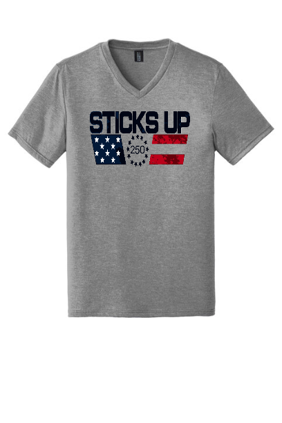 America's 250th Birthday Lacrosse V-Neck Tee - DT1350SU250