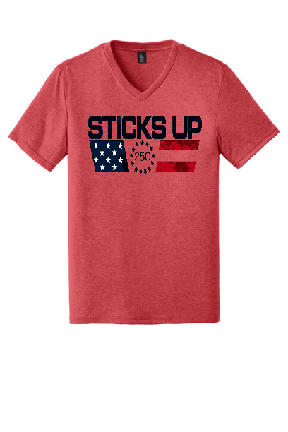 America's 250th Birthday Lacrosse V-Neck Tee - DT1350SU250