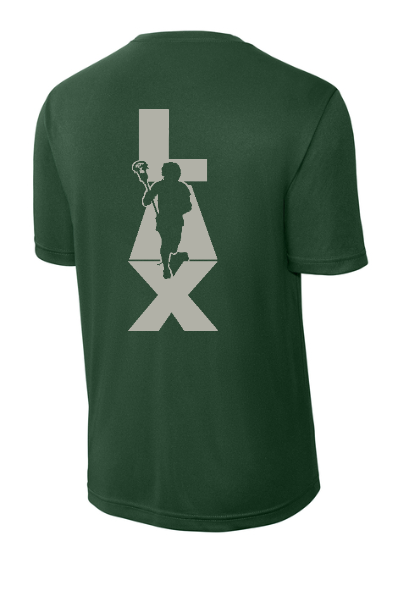 LAX Boy Silhouette Moisture Wicking Youth Tee - YST350LAXBOYSILH
