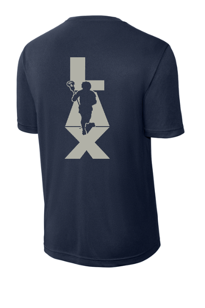 LAX Boy Silhouette Moisture Wicking Youth Tee - YST350LAXBOYSILH