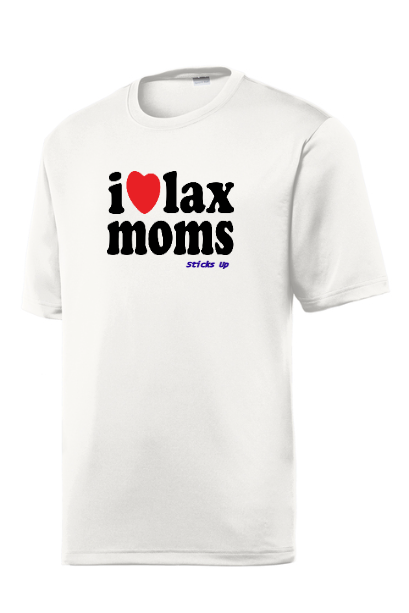 Lacrosse I Love Lax Mom/Dad Adult Tee - DT8000IHRTLAX