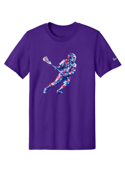 Lacrosse Graffiti Boy Adult Nike T-Shirt - SUNKDX8730SILGRAF
