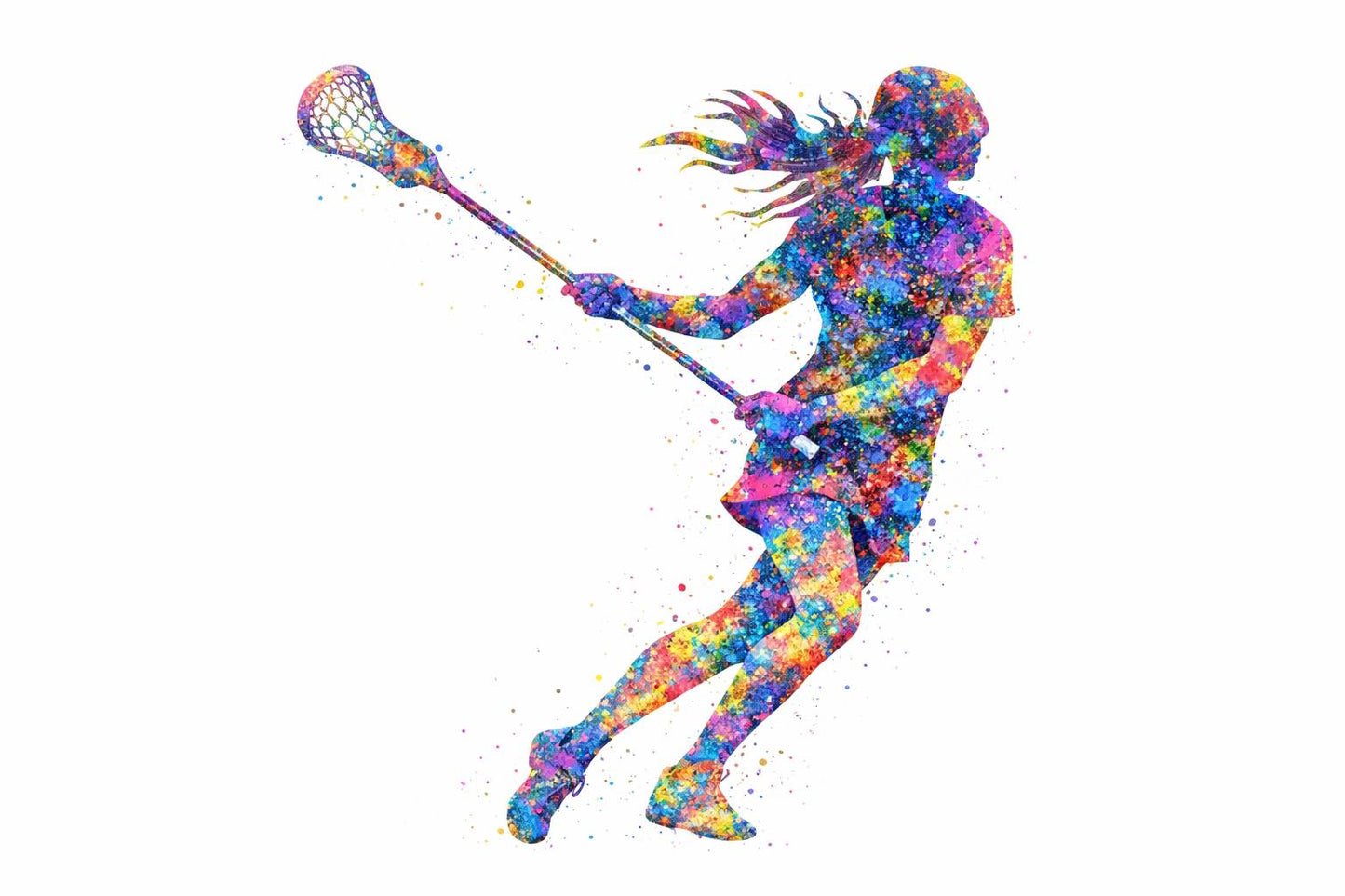 Lacrosse Graffiti Girl Adult Nike T-Shirt - SUNKDX8730SIGRGIR