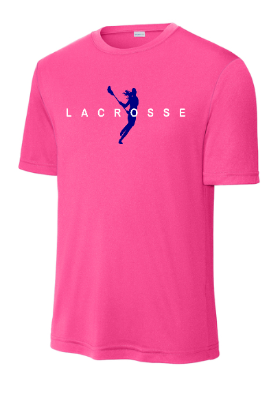 Lacrosse Girl Silhouette Moisture Wicking Adult Tee - ST350GSILHNOTEAM