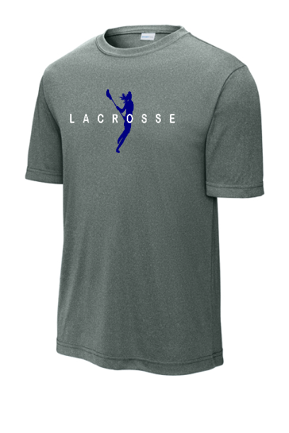 Lacrosse Girl Silhouette Moisture Wicking Youth Tee - YST350GSILHNOTEAM