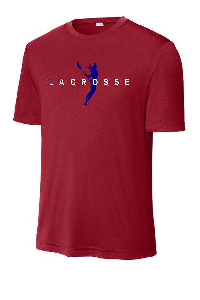 Lacrosse Girl Silhouette Moisture Wicking Youth Tee - YST350GSILHNOTEAM