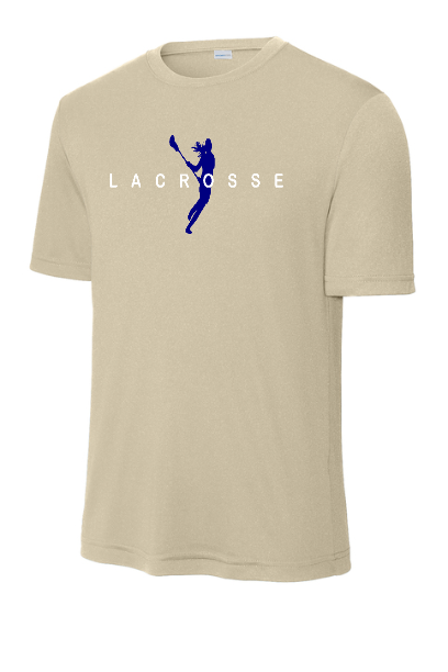 Lacrosse Girl Silhouette Moisture Wicking Youth Tee - YST350GSILHNOTEAM