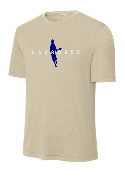 Lacrosse Boy Silhouette Moisture Wicking Adult Tee - ST350BSILHHNOTEAM