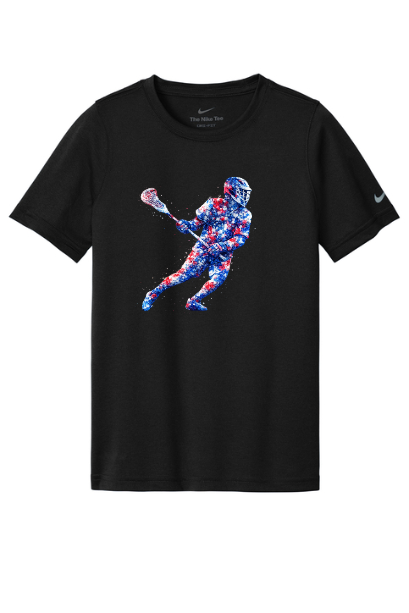 Lacrosse Graffiti Boy Adult Nike T-Shirt - SUNKDX8730SILGRAF