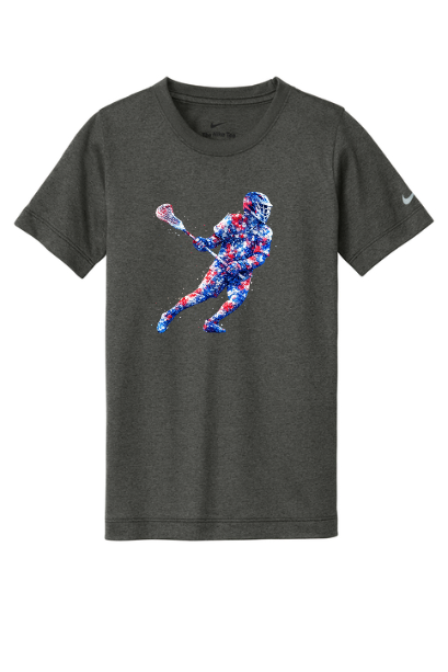 Lacrosse Graffiti Boy Adult Nike T-Shirt - SUNKDX8730SILGRAF