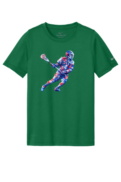 Lacrosse Graffiti Boy Adult Nike T-Shirt - SUNKDX8730SILGRAF