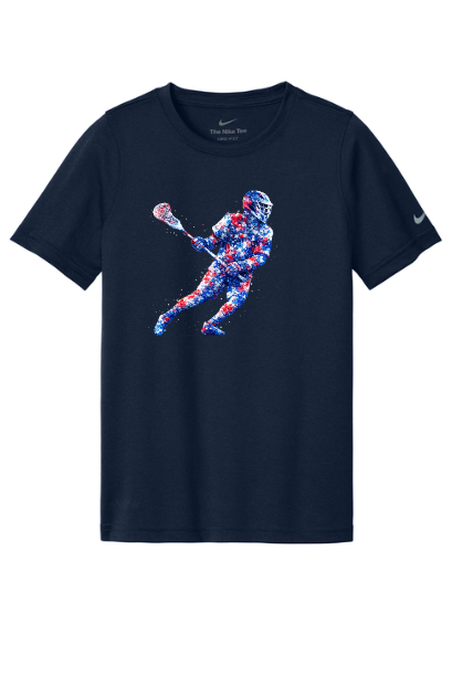 Lacrosse Graffiti Boy Adult Nike T-Shirt - SUNKDX8730SILGRAF