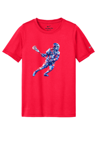 Lacrosse Graffiti Boy Adult Nike T-Shirt - SUNKDX8730SILGRAF