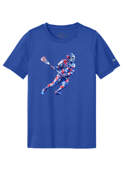 Lacrosse Graffiti Boy Adult Nike T-Shirt - SUNKDX8730SILGRAF