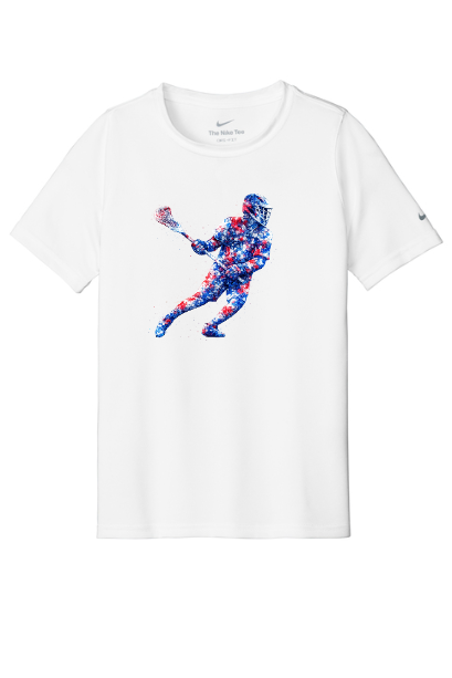 Lacrosse Graffiti Boy Adult Nike T-Shirt - SUNKDX8730SILGRAF