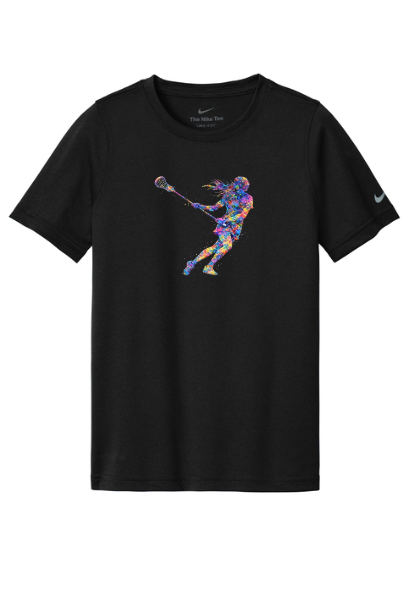 Lacrosse Graffiti Girl Adult Nike T-Shirt - SUNKDX8730SIGRGIR