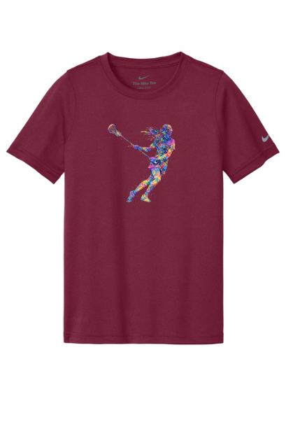 Lacrosse Graffiti Girl Adult Nike T-Shirt - SUNKDX8730SIGRGIR
