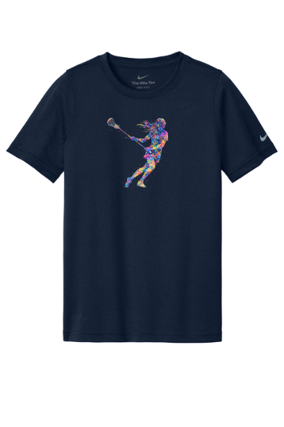 Lacrosse Graffiti Girl Adult Nike T-Shirt - SUNKDX8730SIGRGIR