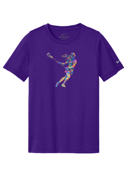 Lacrosse Graffiti Girl Adult Nike T-Shirt - SUNKDX8730SIGRGIR