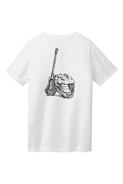 Lacrosse Outline Adult Nike T-Shirt - SUDV7299STICKHELMOUT