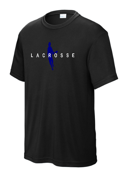 Lacrosse Boy Silhouette Moisture Wicking Adult Tee - ST350BSILHHNOTEAM