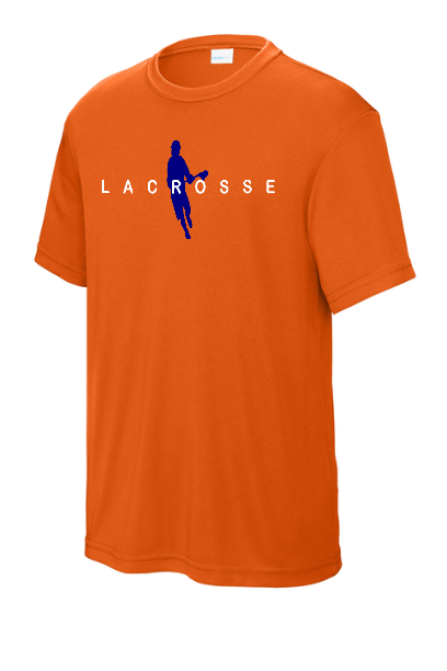 Lacrosse Boy Silhouette Moisture Wicking Youth Tee - YST350BSILHHNOTEAM