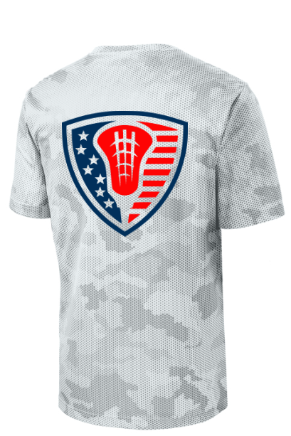 Lacrosse Shooter Camo Youth Shirt - SUYST370SCRIPSHLD